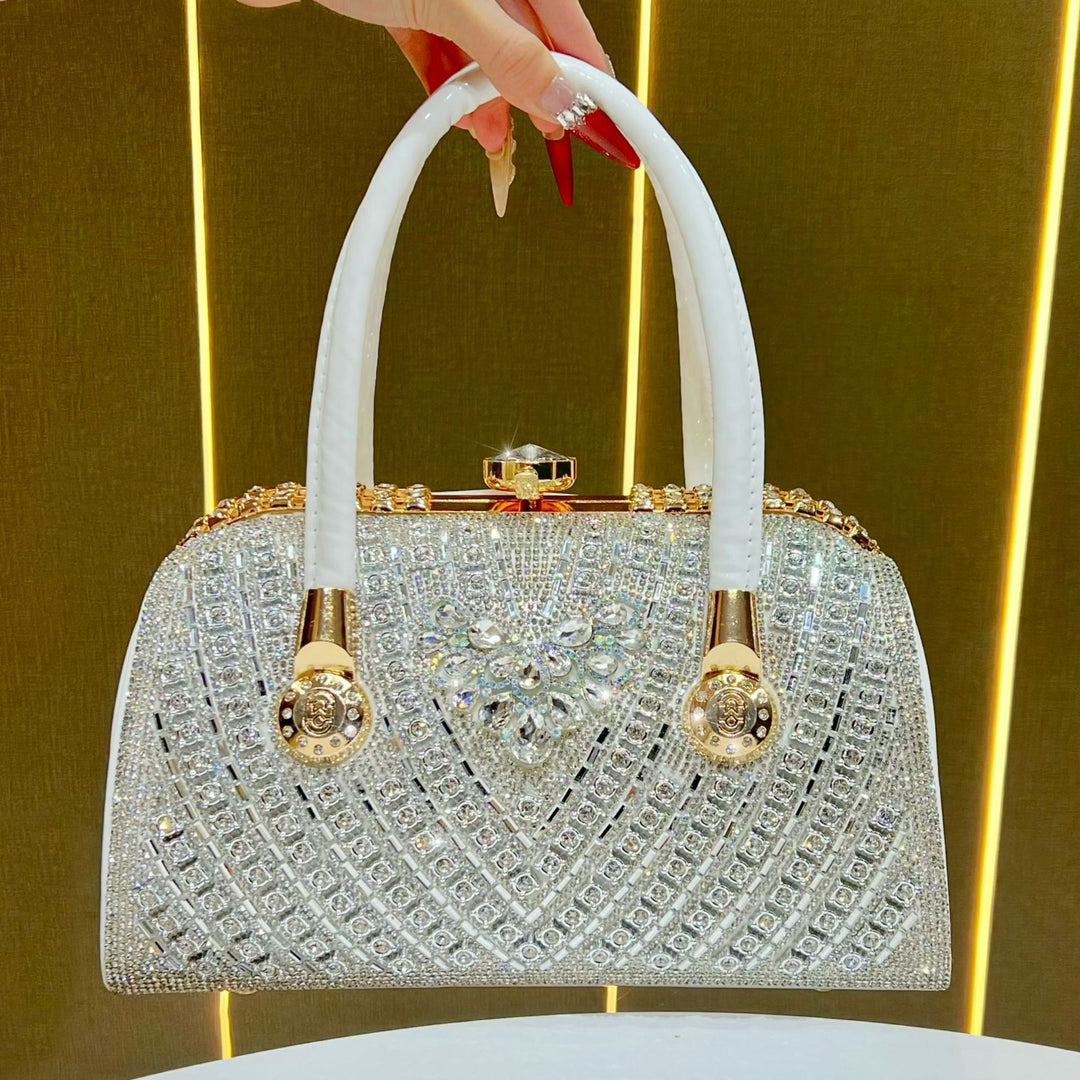 Decorative Rhinestone-Encrusted Evening Handbag