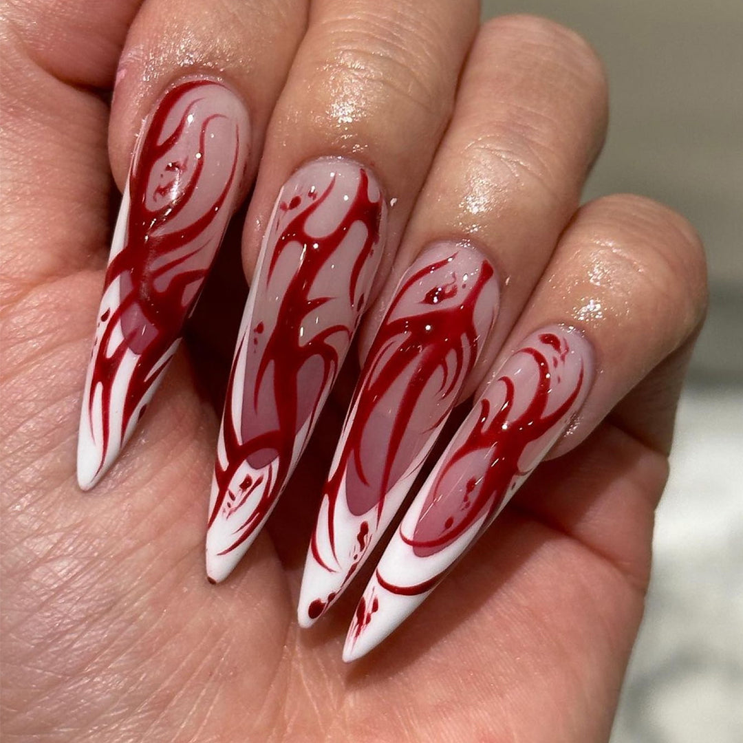 Artful stiletto nails with artistic gradient Kalsten