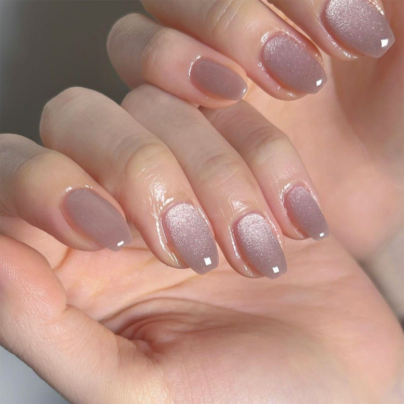Glossy Short Press-On Nail Set