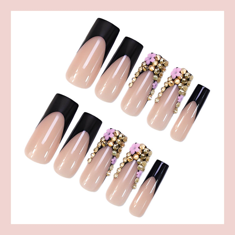 Artificial nail set with glamorous accents and fashionable design Kalsten