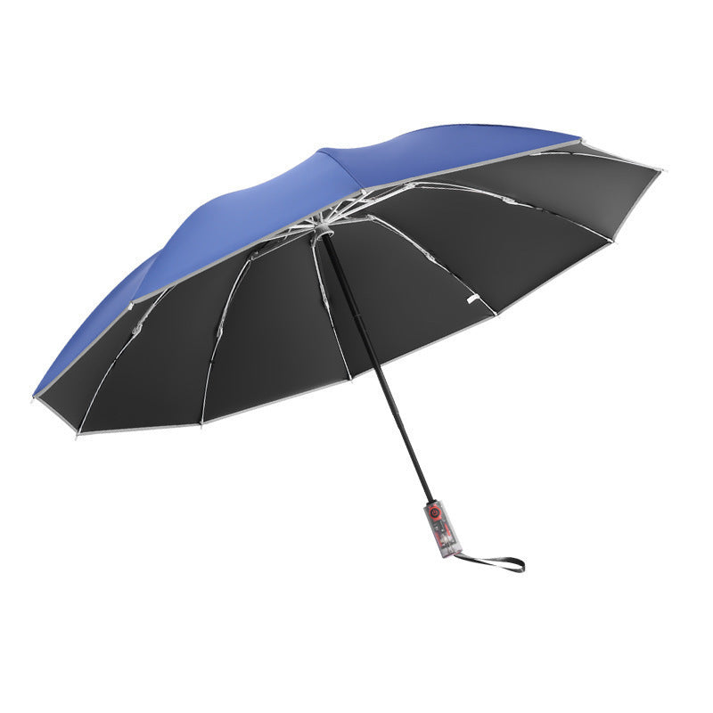 Women's Automatic Umbrella with Ergonomic Design and Stylish Pleated Canopy Kalsten