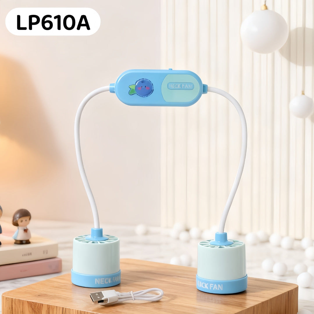 Ladies Portable Neck Fan with Flexible Hose Design Kalsten