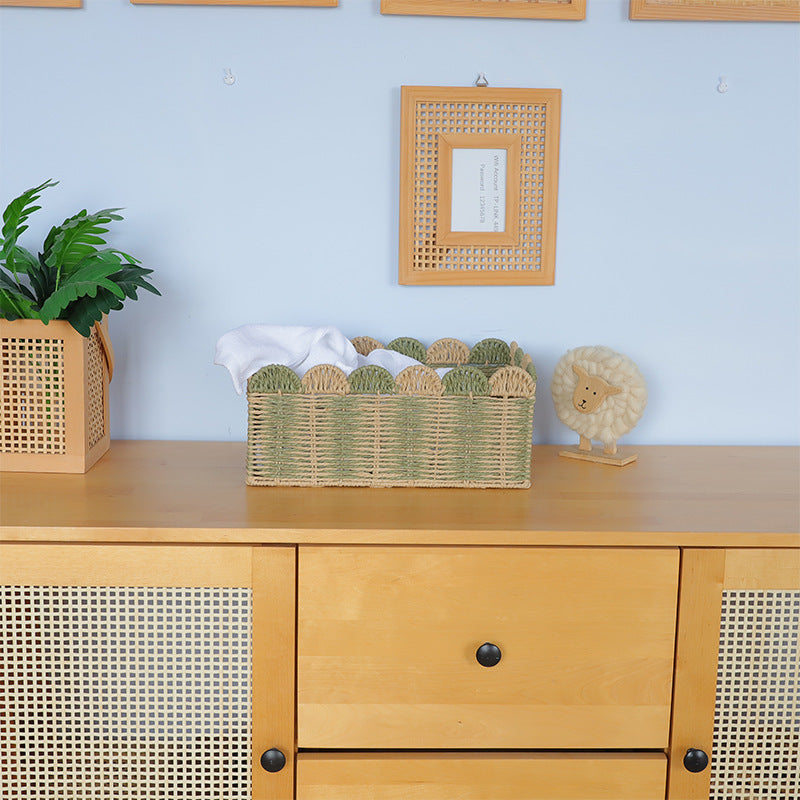 Scalloped Edge Decorative Storage Basket Kalsten