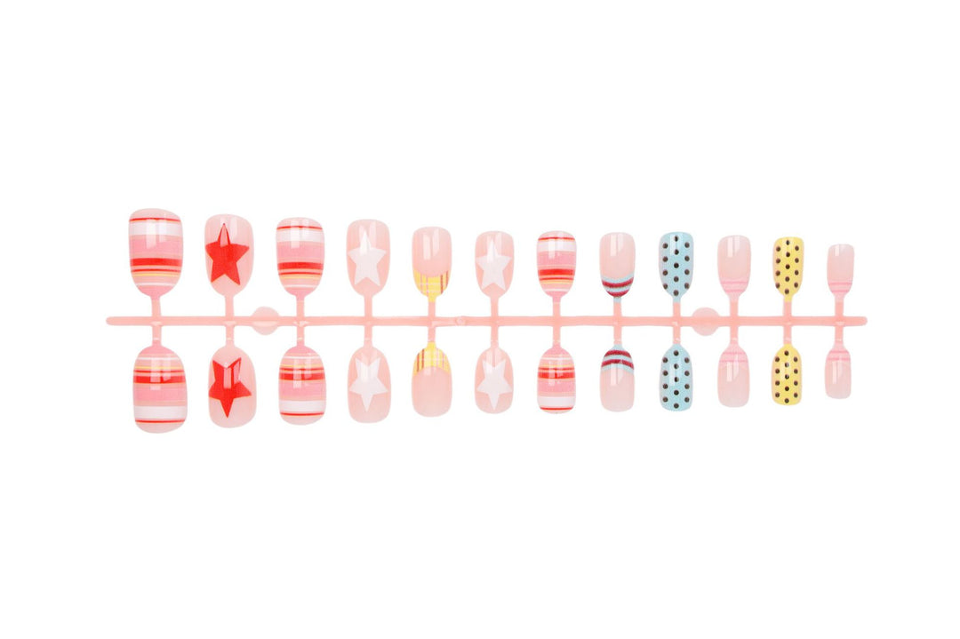 Artificial nail set with cheerful patterns Kalsten