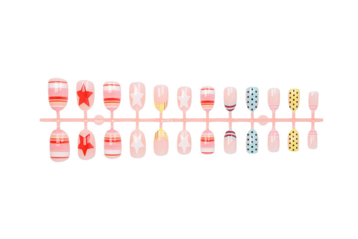 Artificial nail set with cheerful patterns Kalsten