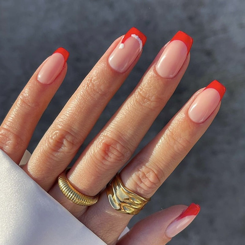 Artificial nail set with festive winter theme Kalsten