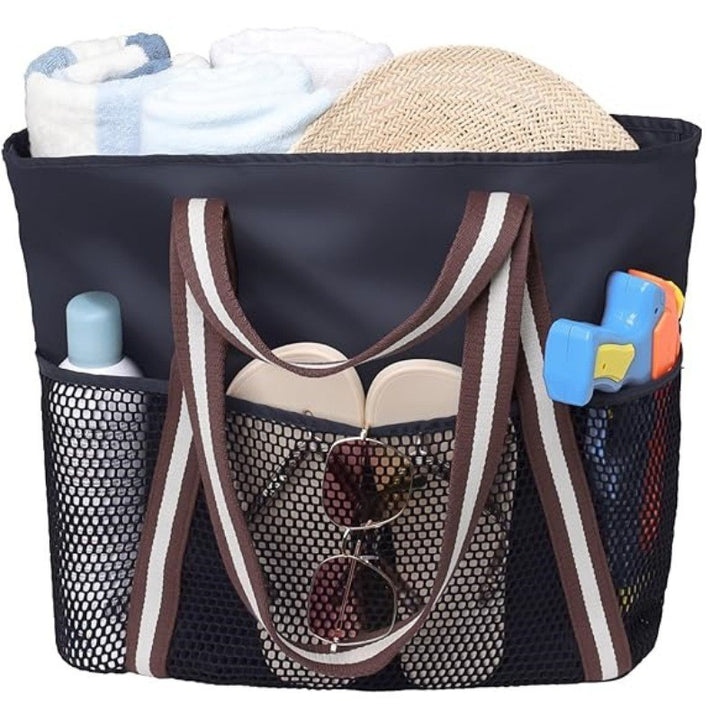 Stylish beach bag with ventilation net Kalsten