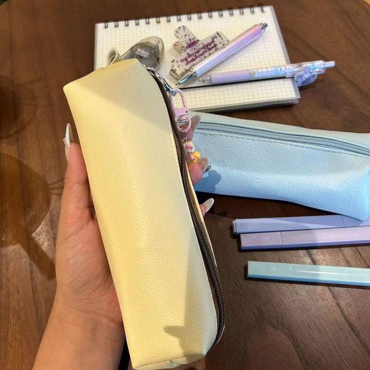 Premium Textured Leather Pencil Case