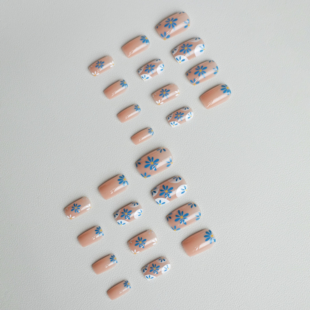 Floral Acrylic Nail Art Design