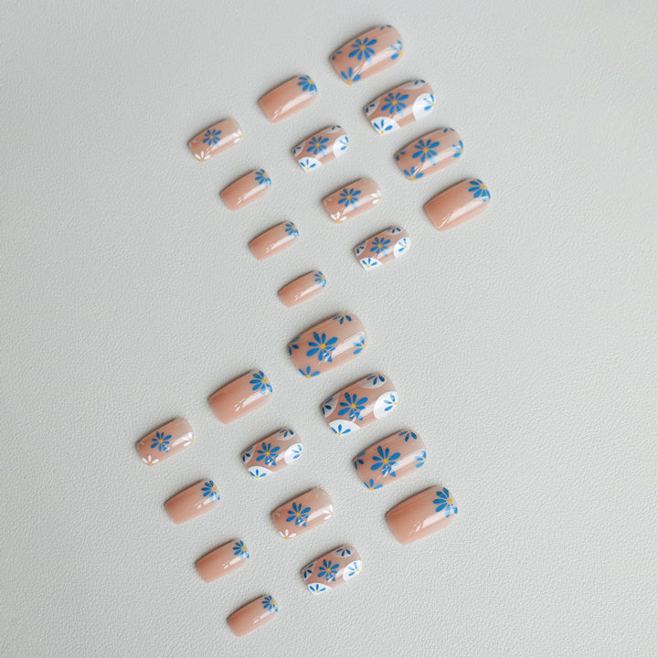 Floral Acrylic Nail Art Design