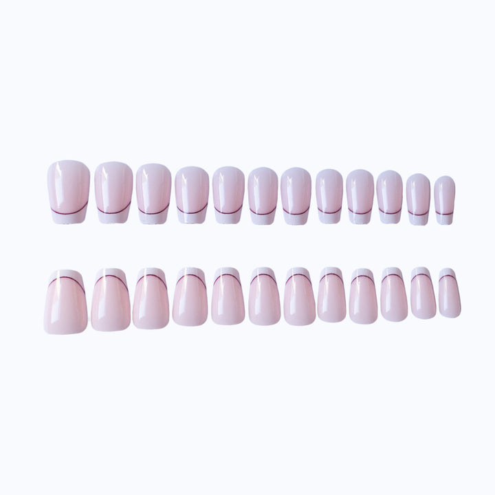 Elegant French Tip Acrylic Nail Art
