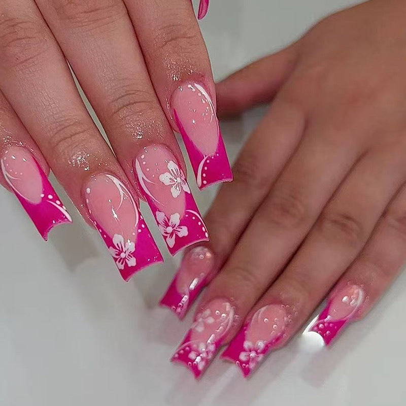 Floral Long-Lasting Acrylic Nail Enhancements Kalsten