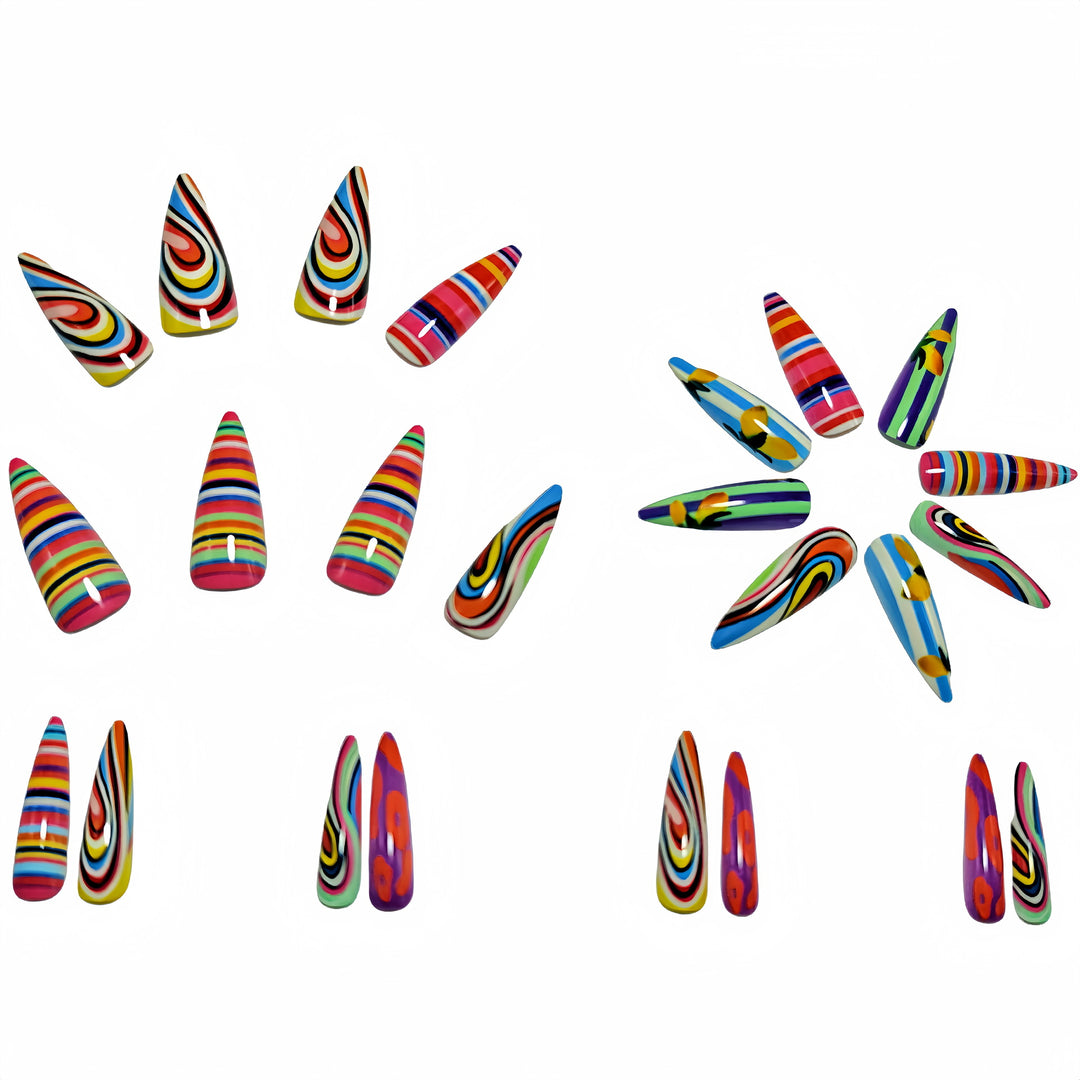 Creative Art Nails with Colorful Design Kalsten