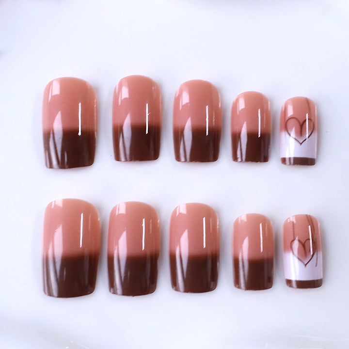 Artistic Heart-Embellished Nail Design Kalsten