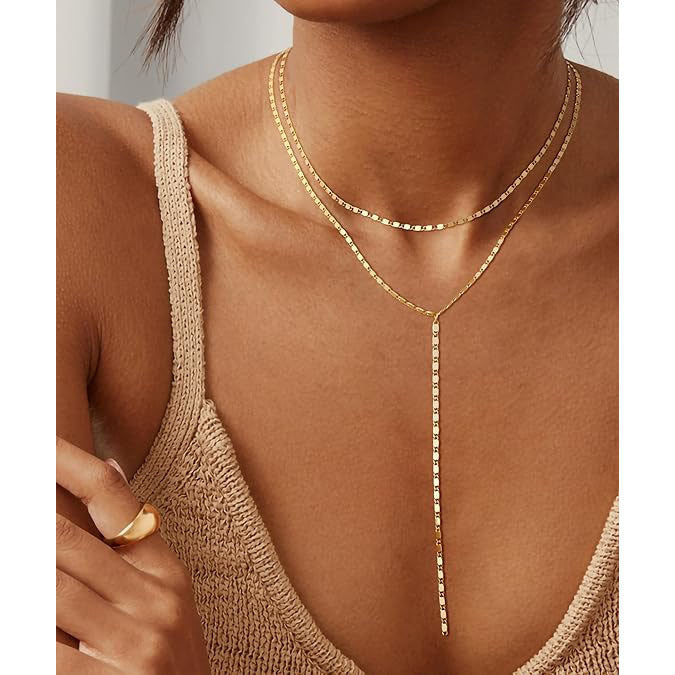 Layered Rhinestone Drop Necklace Kalsten