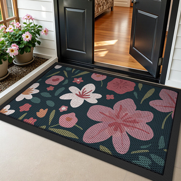 Floral Design Outdoor Welcome Mat Kalsten