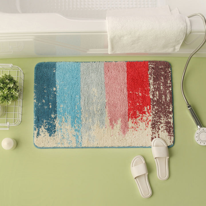 Abstract Textured Bath Mat