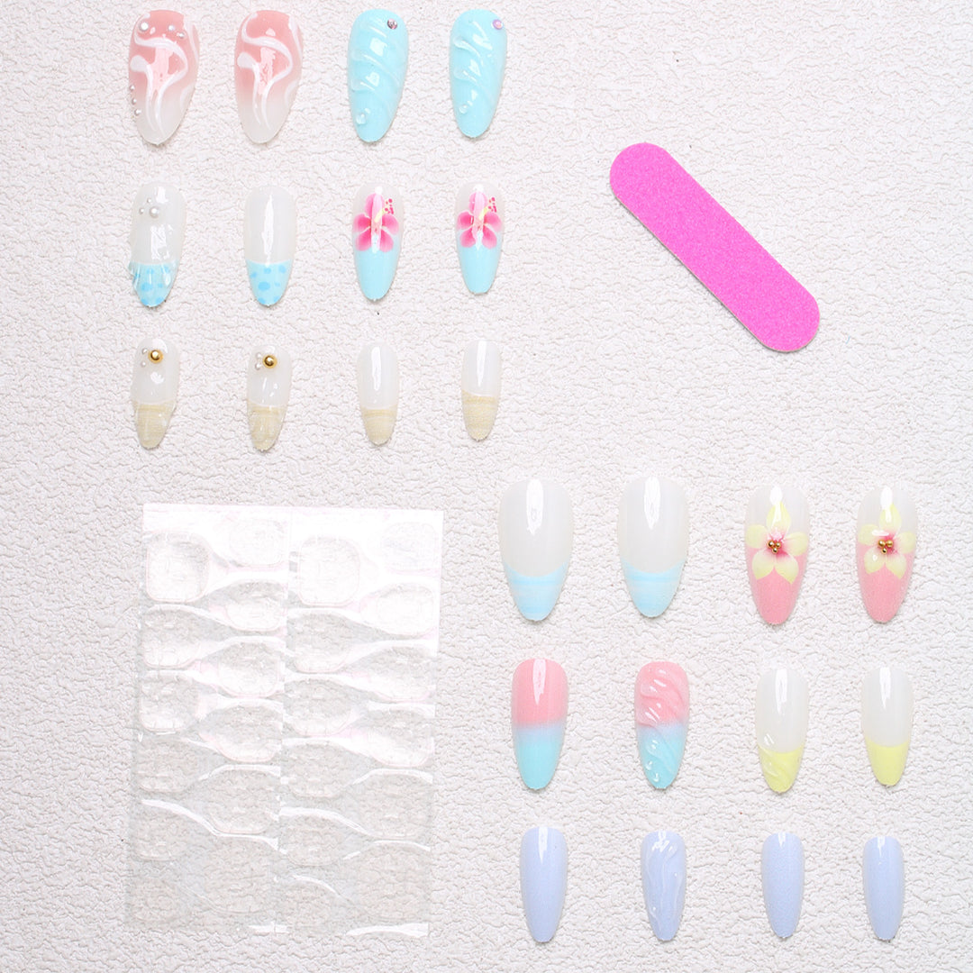 Artistic Nail Tips with Shell Design Kalsten