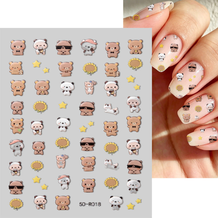Cute Elephant Nail Art Stickers