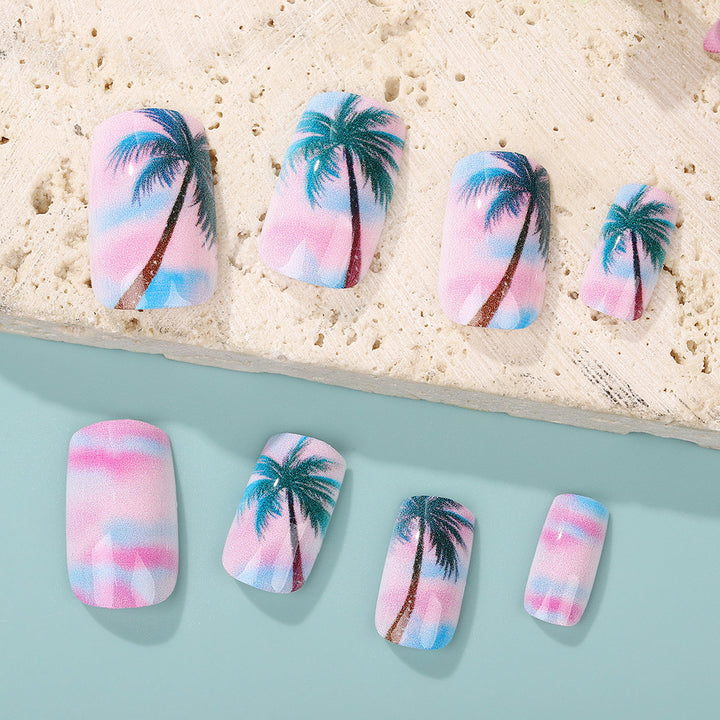 Artificial nails in tropical palm design Kalsten