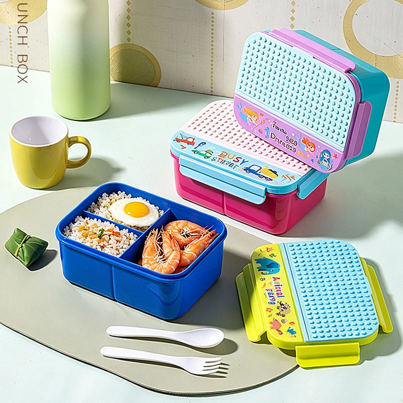 Multi-Compartment Fun-Themed Lunch Box