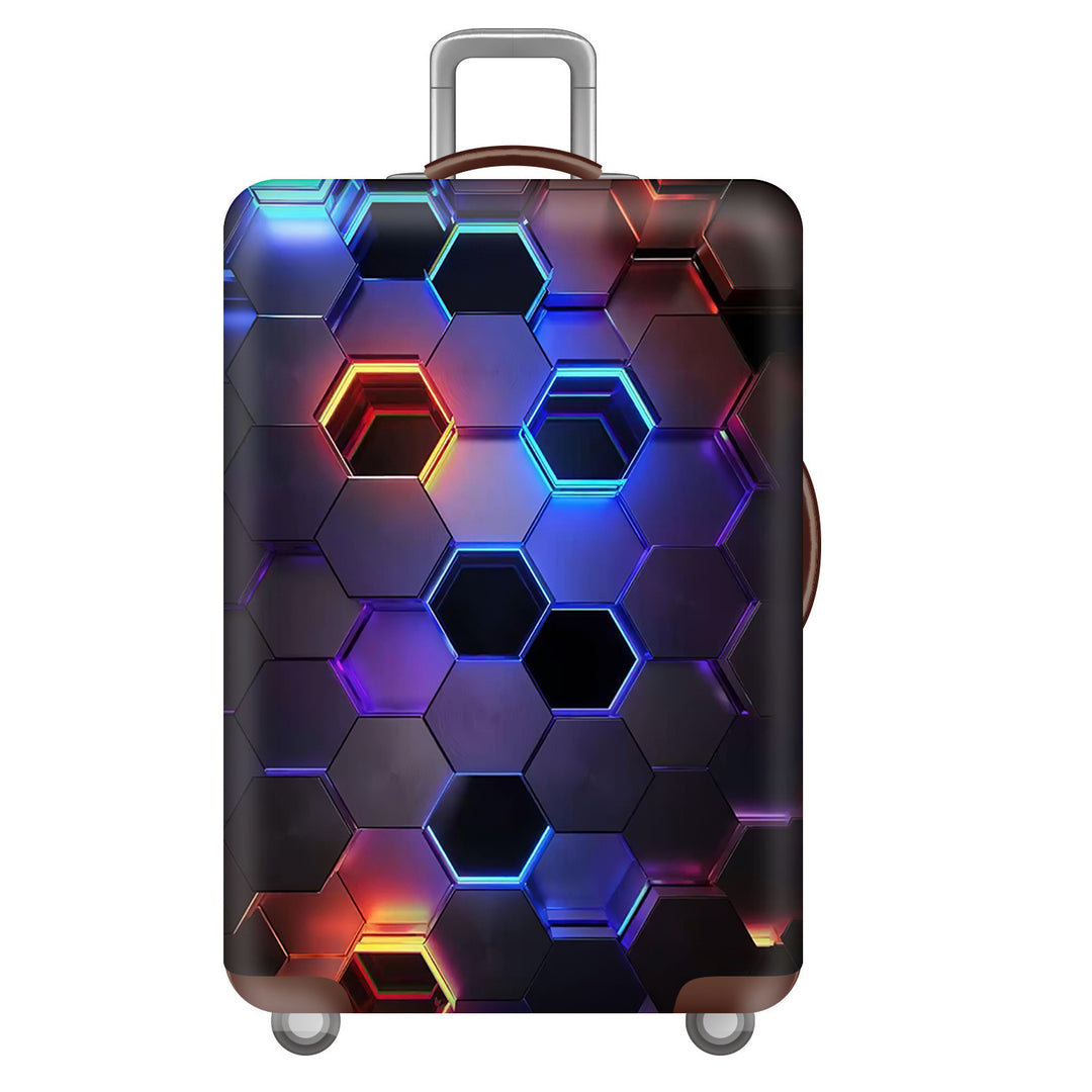 Unisex hard-shell travel suitcase in world travel design Kalsten