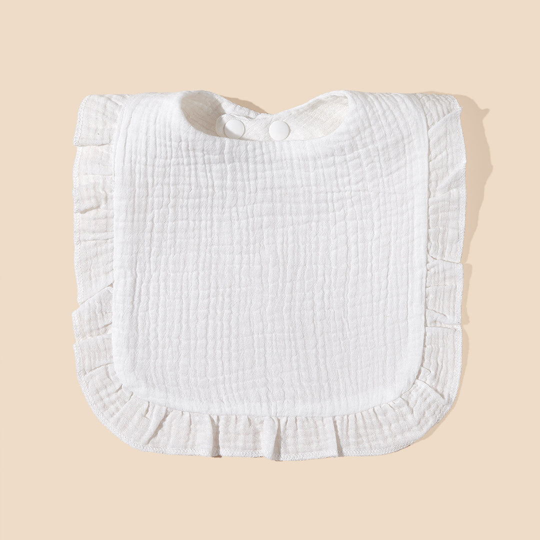 Soft Ruffled Muslin Baby Bib kalsten