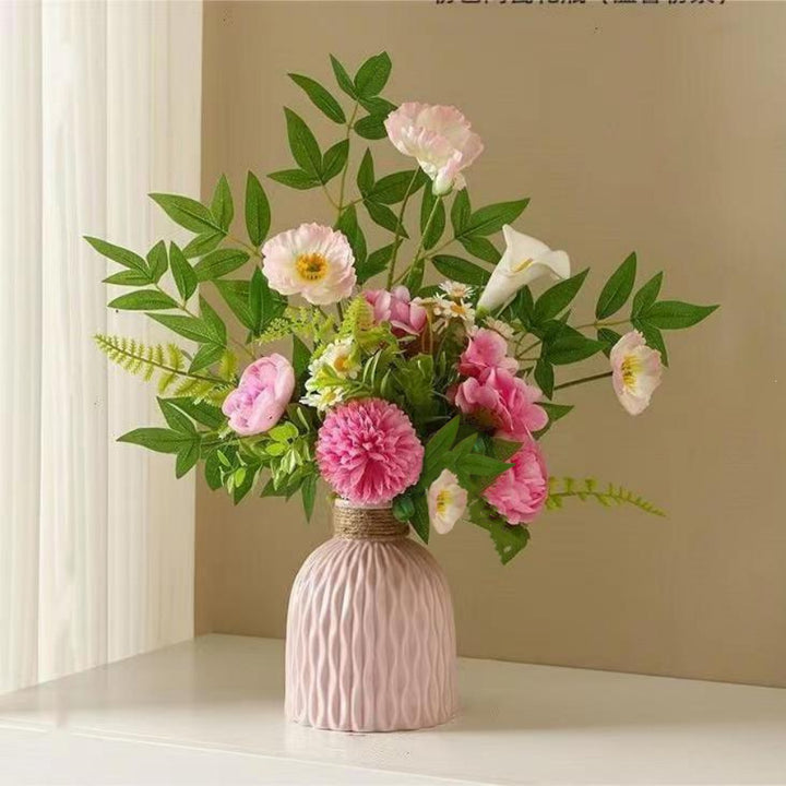 Elegant Floral Arrangement in Textured Vase