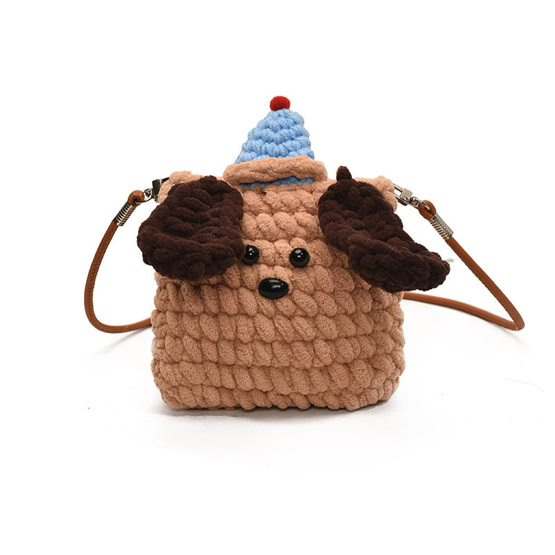 Cute Dog-Themed Plush Handbag