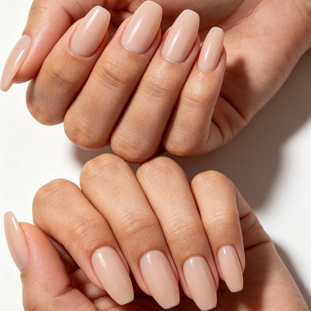 Glossy Almond-Shape Press-On Nails Kalsten