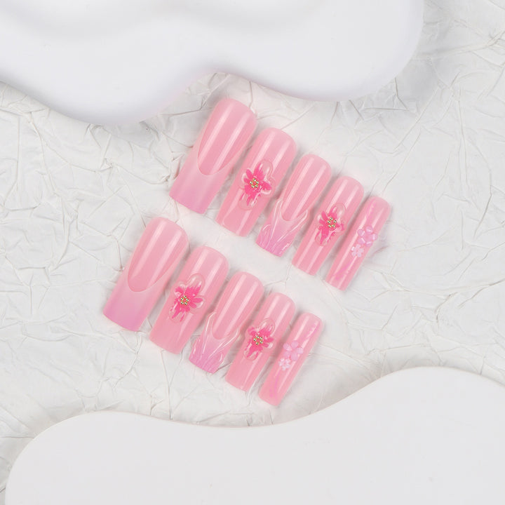 3D Floral Acrylic Press-On Nails Kalsten