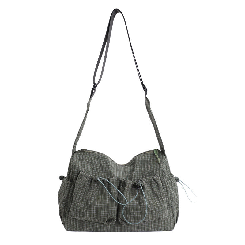 Casual Checked Shoulder Bag