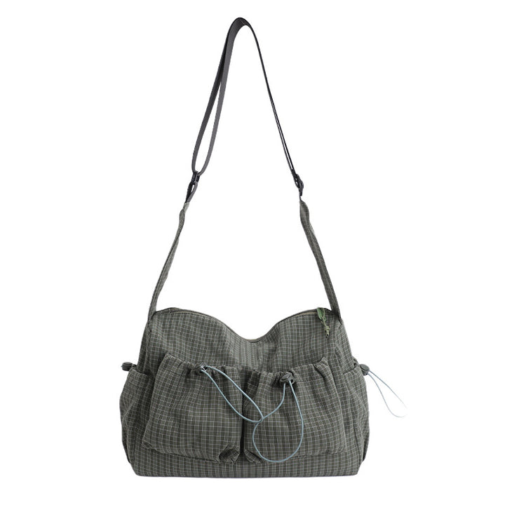 Casual Checked Shoulder Bag