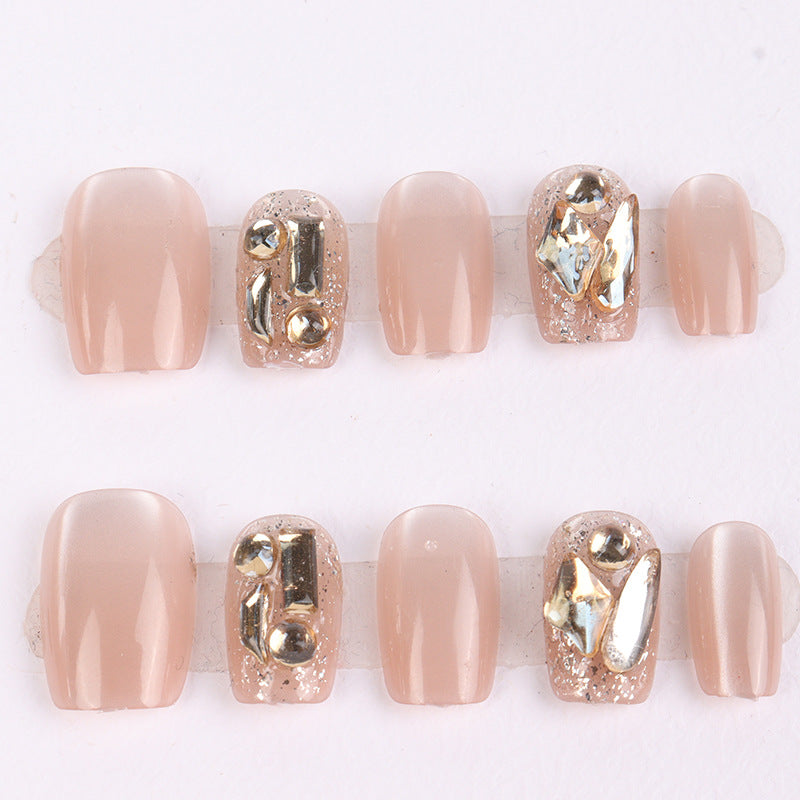 Premium Crystal-Embellished Press-On Nail Set Kalsten