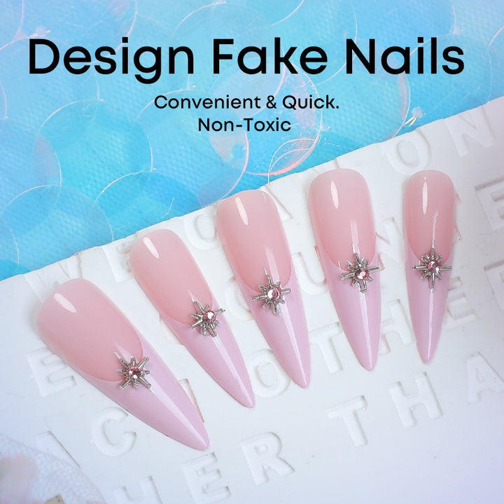 Artificial nail set with delicate mandala patterns and elegant accents Kalsten