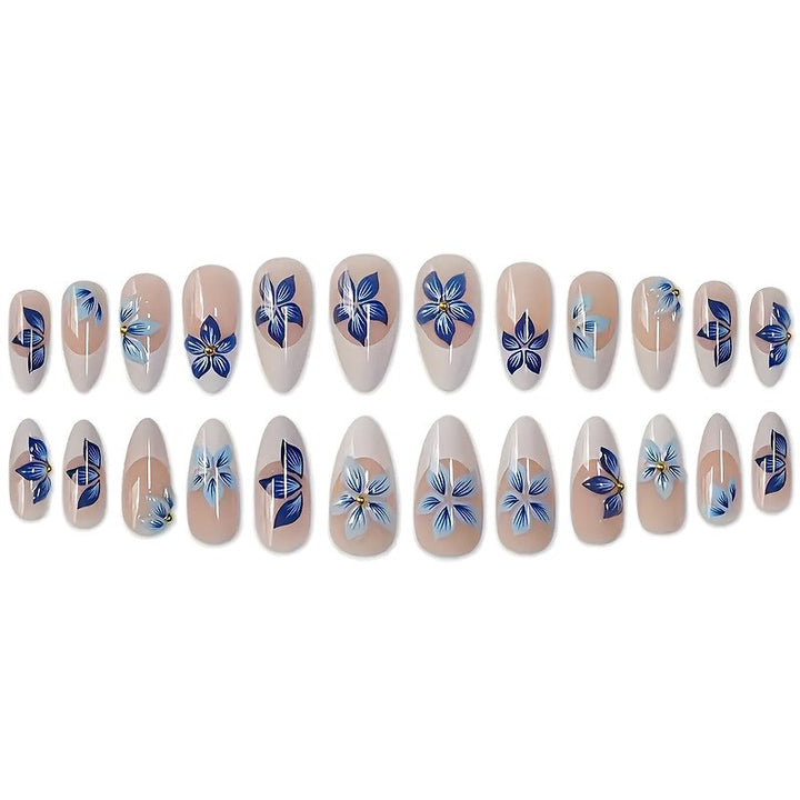 Decorative Floral Acrylic Nail Enhancements Kalsten