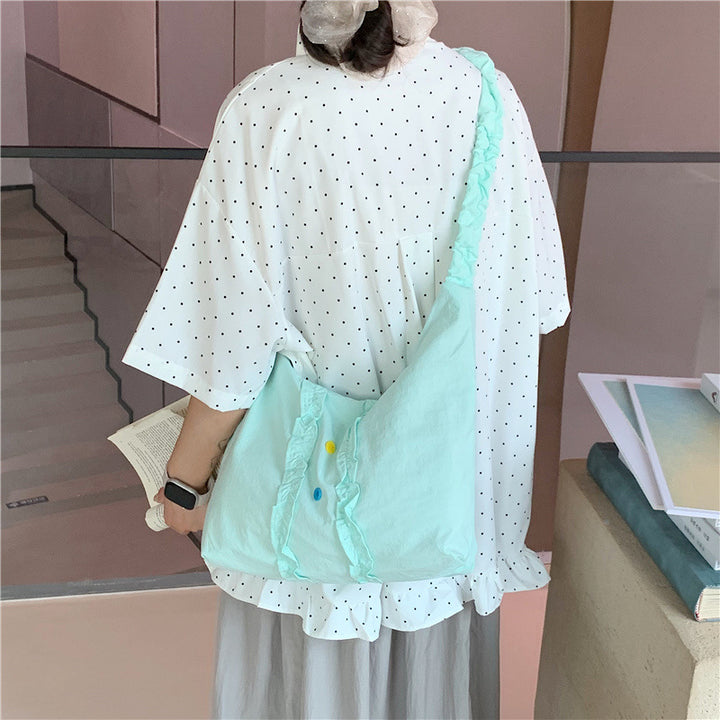Ruffled Handmade Shoulder Bag