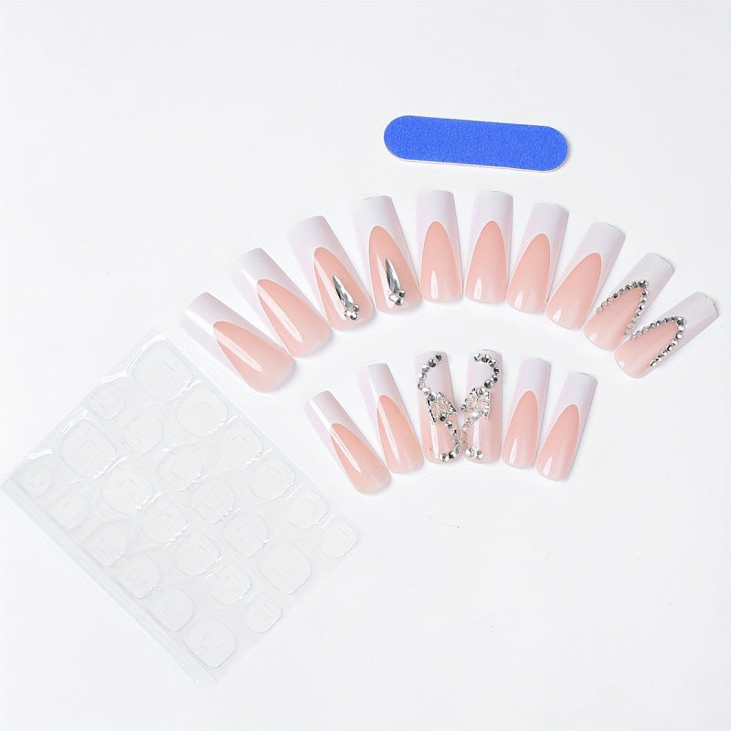 Nail set with elegant design and glitter accents Kalsten