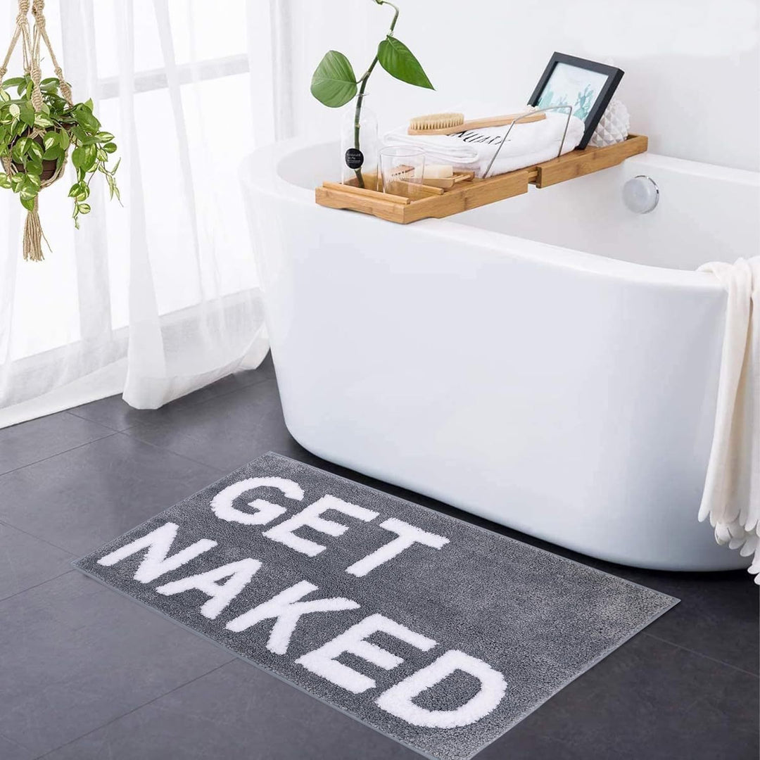 Playful Text Bath Mat Kalsten