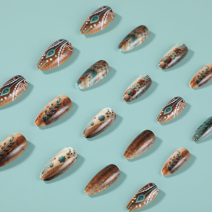 Artificial nails in ethnic design Kalsten
