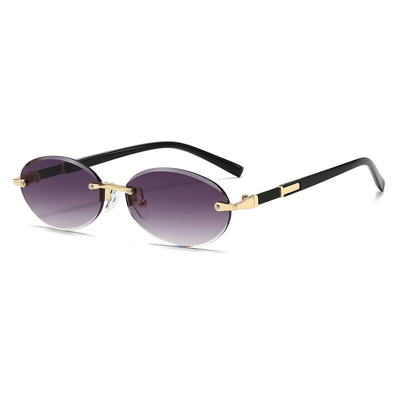 Women’s fashionable oval sunglasses with trendy metal frame Kalsten