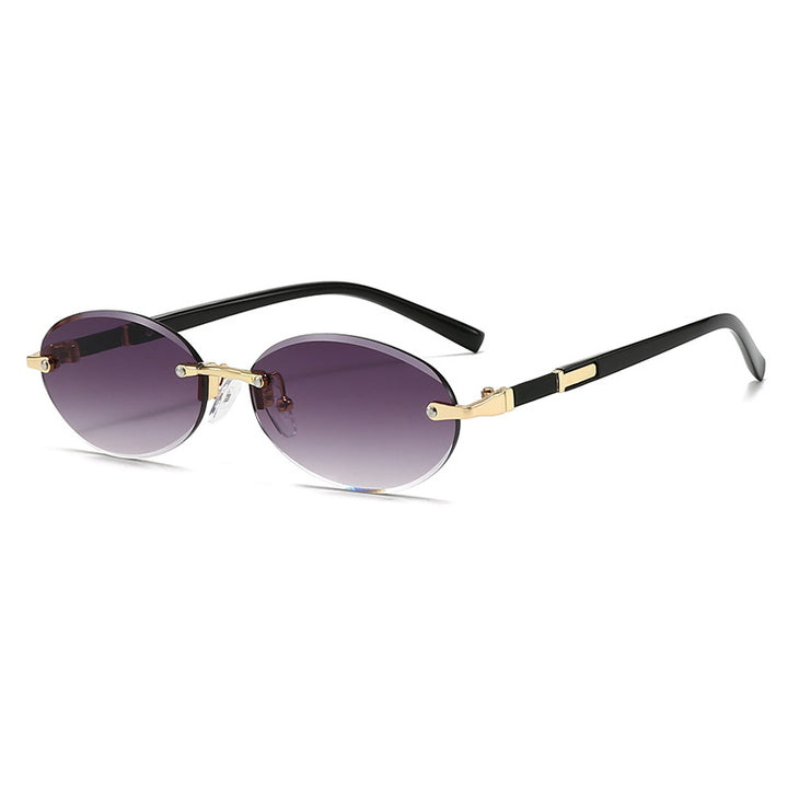 Women’s fashionable oval sunglasses with trendy metal frame Kalsten