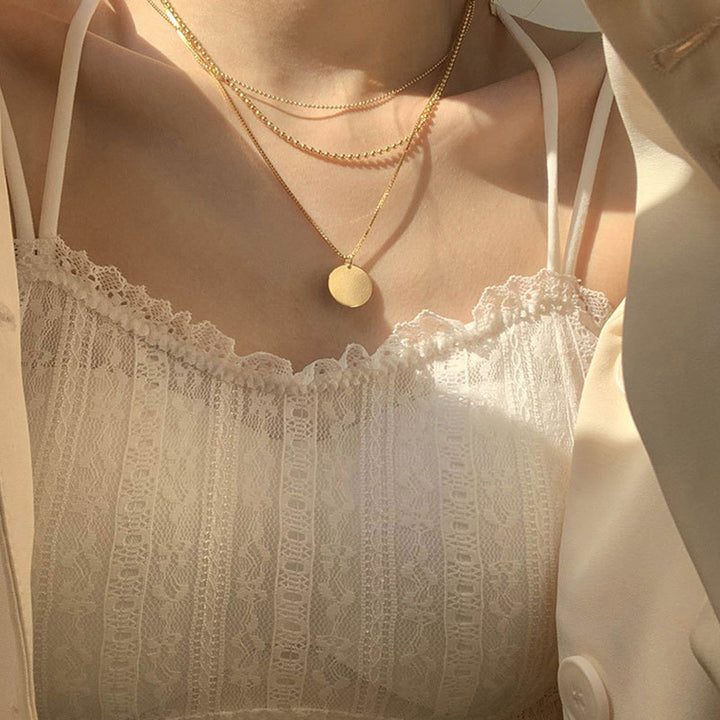 Layered Dainty Pendant Necklace Kalsten