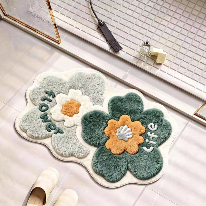 Nautical-Themed Plush Bath Mat
