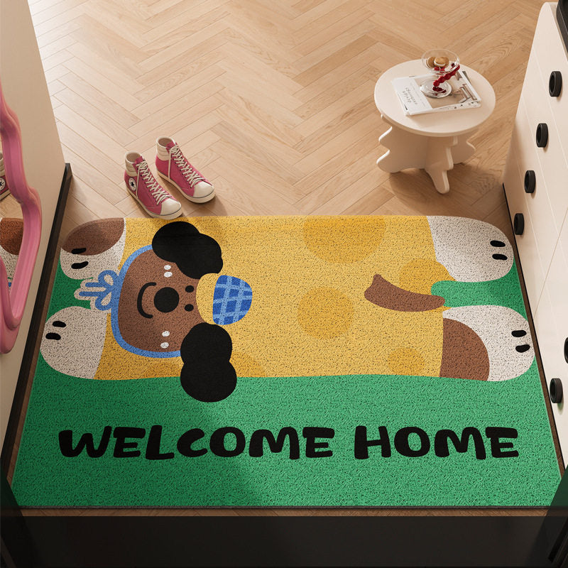 Whimsical Dog-Themed Welcome Mat