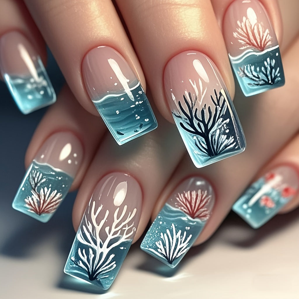 Ocean-Inspired Artistic Nail Art Kalsten