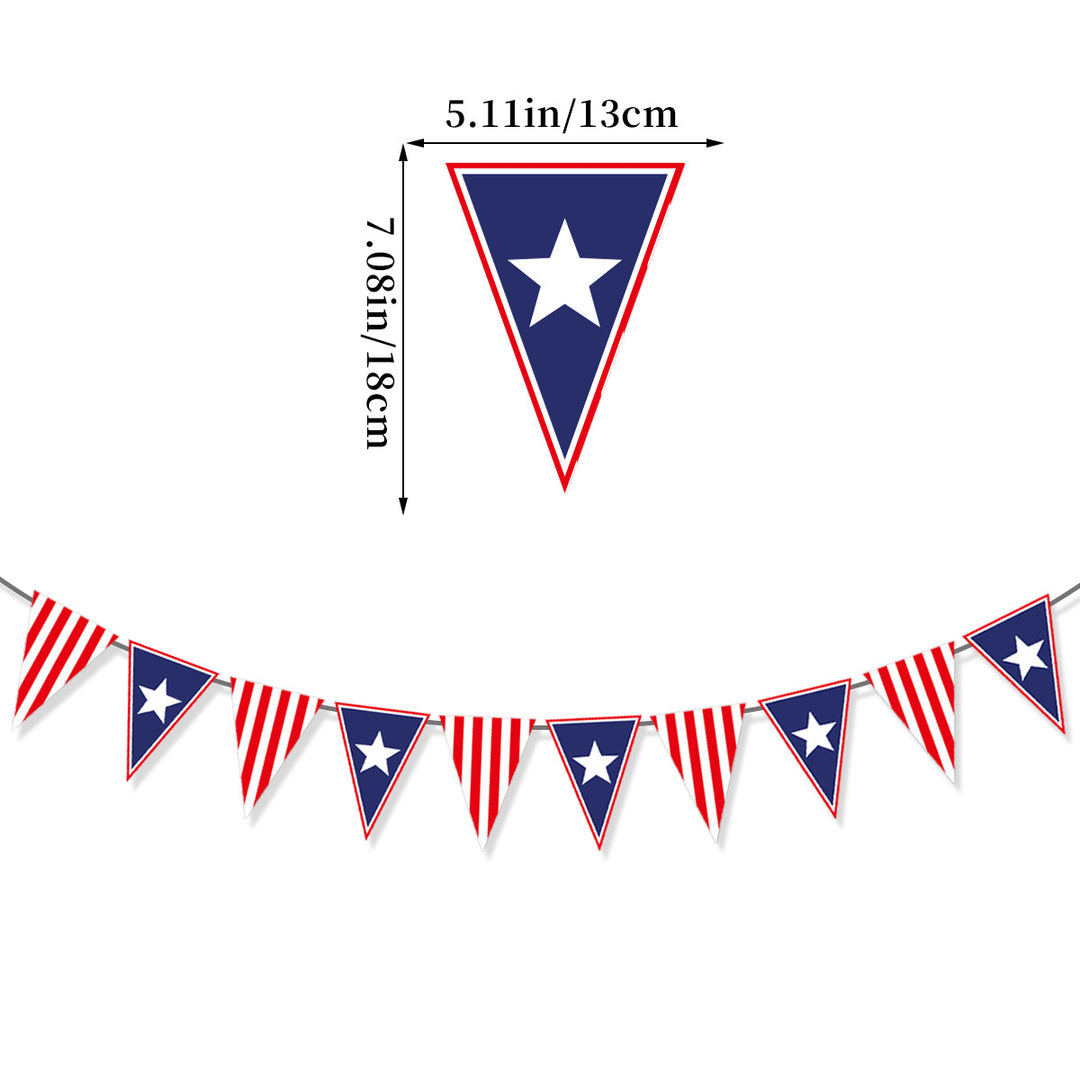 Unisex nan patriotic decorative bunting banner set with pre-strung USA letters and star garlands Kalsten