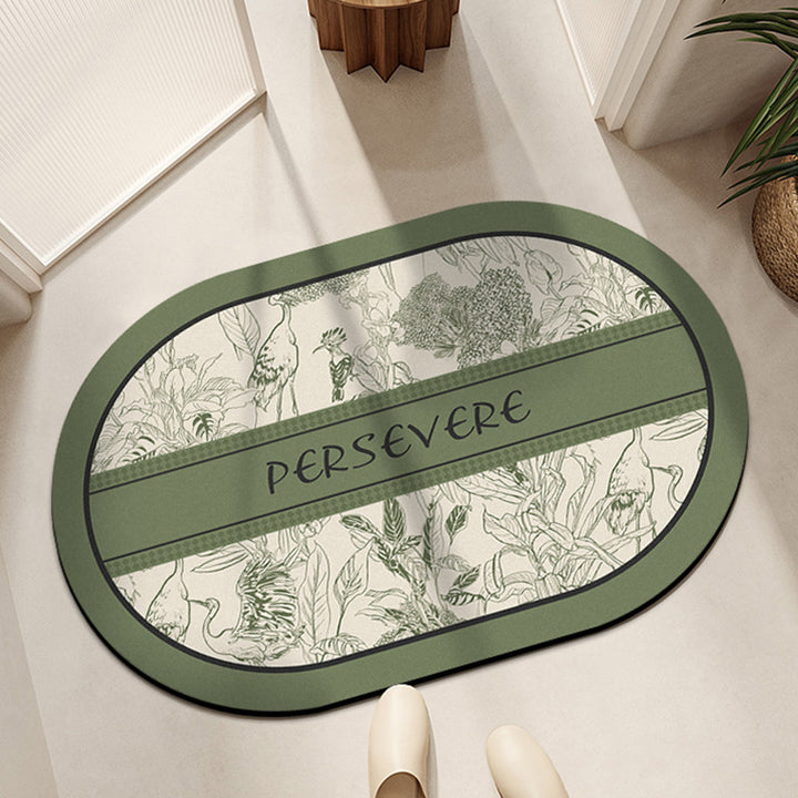 Botanical Patterned Area Mat