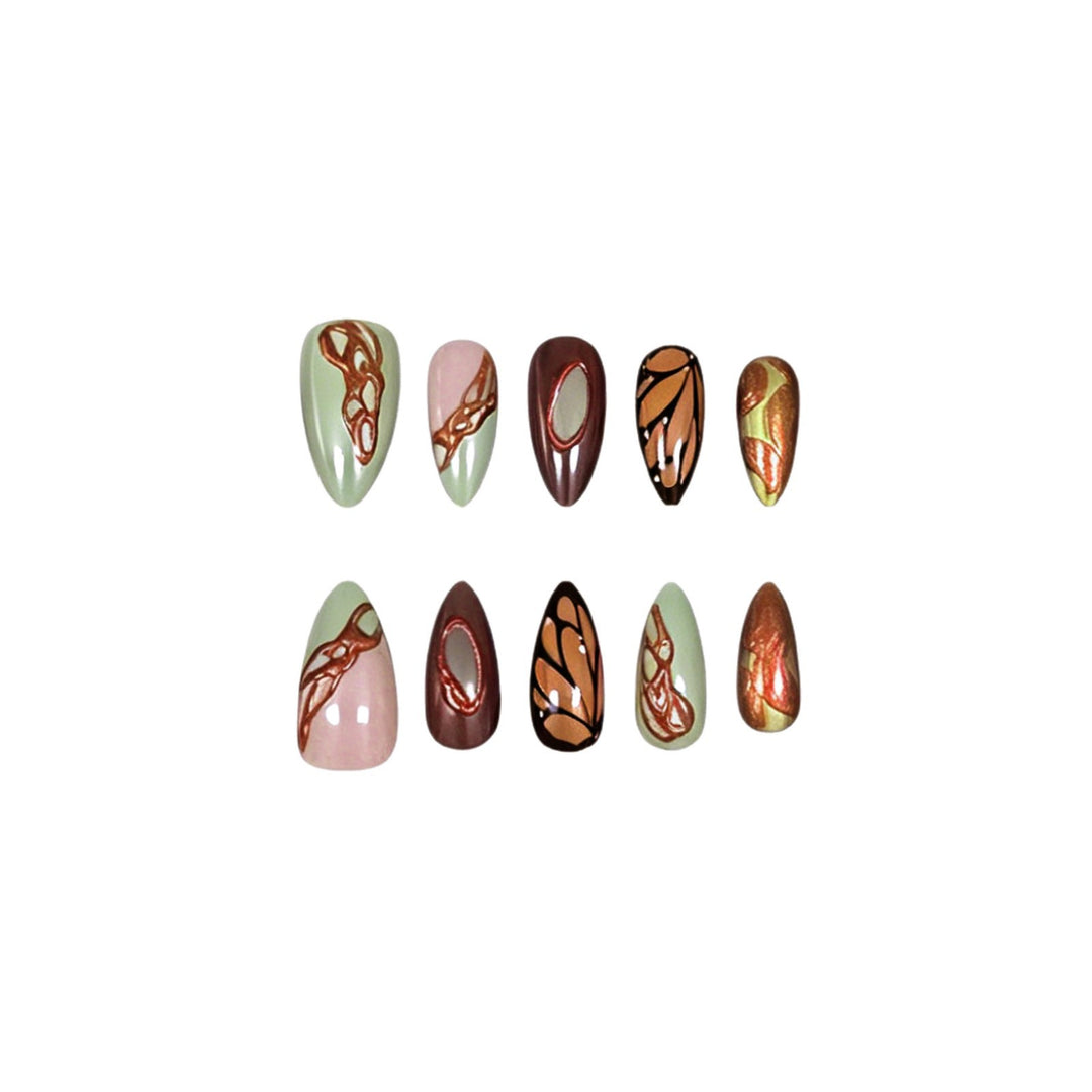 Artistic Abstract Nail Enhancements Kalsten