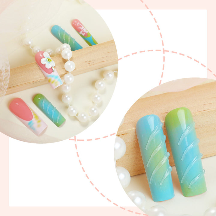 Floral-Themed Press-On Nail Art Set Kalsten